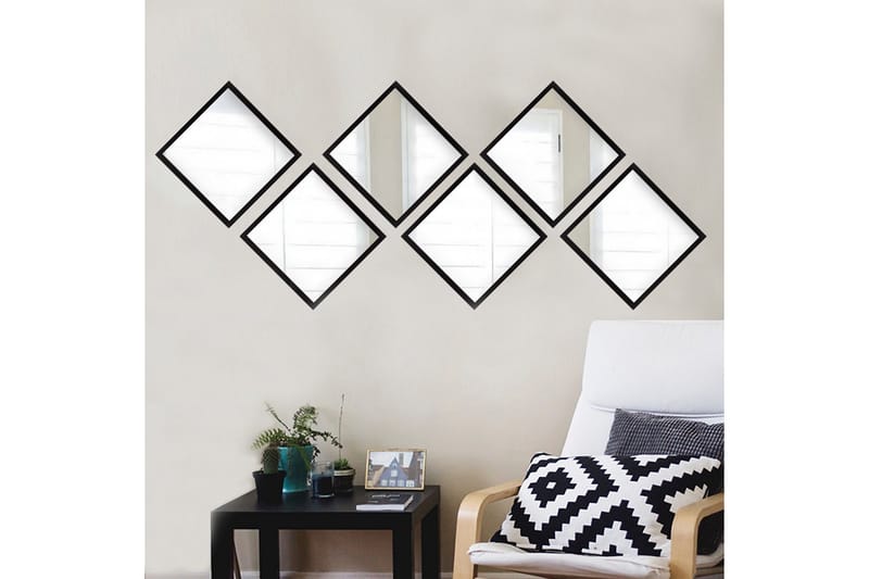 Sarata Spegel - Silver/Svart - Inredning - Spegel - Väggspegel