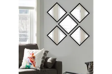 Sarata Spegel - Silver/Svart - Inredning - Spegel - Väggspegel