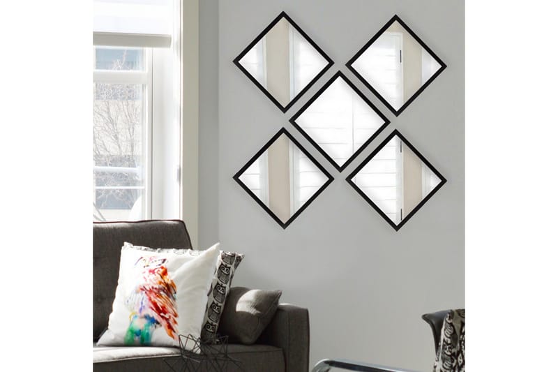 Sarata Spegel - Silver/Svart - Inredning - Spegel - Väggspegel