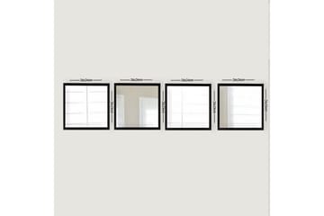 Sarata Spegel - Silver/Svart - Inredning - Spegel - Väggspegel