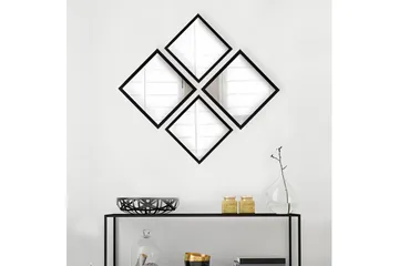 Sarata Spegel - Silver/Svart - Inredning - Spegel - Väggspegel