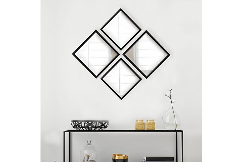 Sarata Spegel - Silver/Svart - Inredning - Spegel - Väggspegel