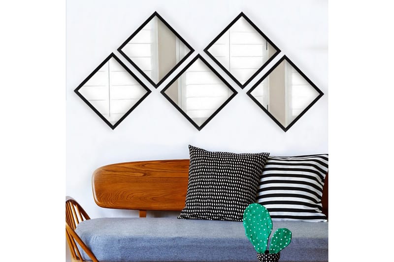 Sarata Spegel - Silver/Svart - Inredning - Spegel - Väggspegel