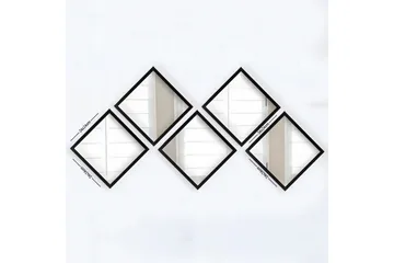 Sarata Spegel - Silver/Svart - Inredning - Spegel - Väggspegel