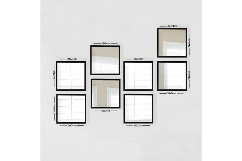 Sarata Spegel - Silver/Svart - Inredning - Spegel - Väggspegel