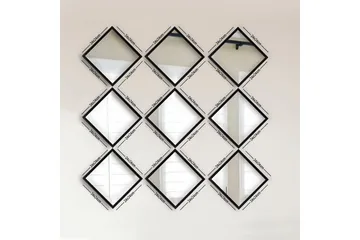 Sarata Spegel - Silver/Svart - Inredning - Spegel - Väggspegel