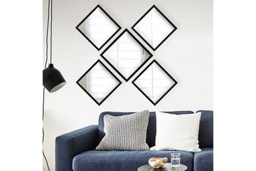 Sarata Spegel - Silver/Svart - Inredning - Spegel - Väggspegel