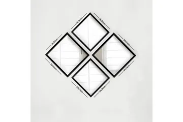 Sarata Spegel - Silver/Svart - Inredning - Spegel - Väggspegel