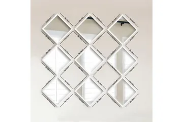 Sarata Spegel - Vit/Silver - Inredning - Spegel - Väggspegel