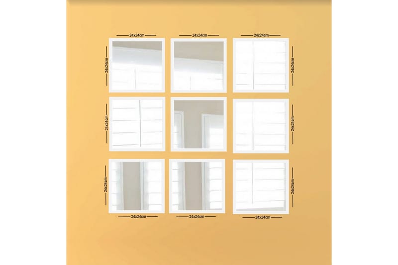 Sarata Spegel, Vit/Silver