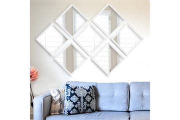 Sarata Spegel - Vit/Silver - Inredning - Spegel - Väggspegel