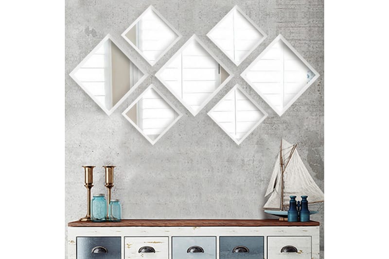 Sarata Spegel - Vit/Silver - Inredning - Spegel - Väggspegel