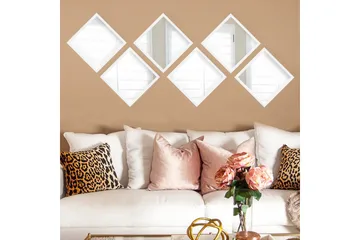 Sarata Spegel - Vit/Silver - Inredning - Spegel - Väggspegel