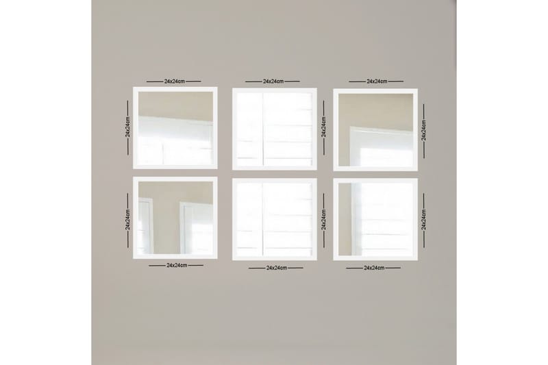 Sarata Spegel, Vit/Silver