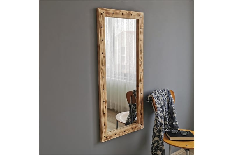 Sheritha Dekorationsspegel 50 cm - Valnöt - Inredning - Spegel - Väggspegel
