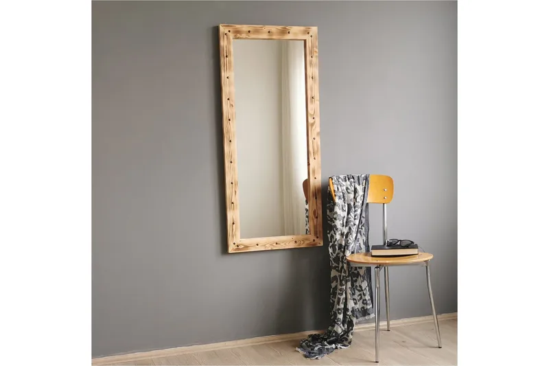 Sheritha Dekorationsspegel 50 cm - Valnöt - Inredning - Spegel - Väggspegel