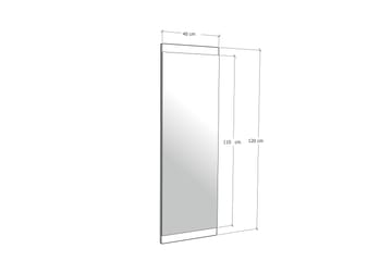 Spegel 40x120 cm - Valnöt - Inredning - Spegel - Väggspegel