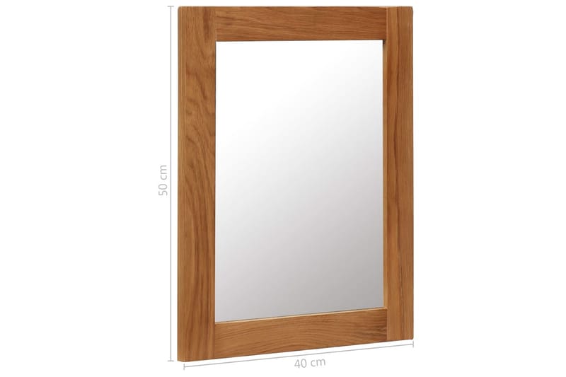 Spegel 40x50 cm massiv ek - Brun - Hallspegel - Väggspegel