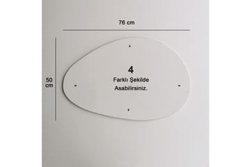Spegel 50x76 cm - Svart - Inredning - Spegel - Väggspegel