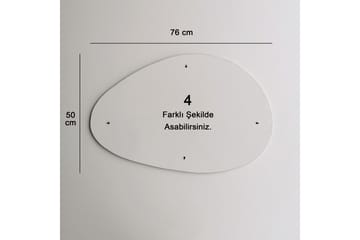 Spegel 50x76 cm - Svart - Inredning - Spegel - Väggspegel