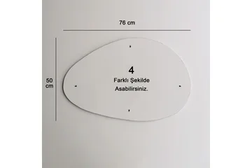 Spegel 50x76 cm - Svart - Inredning - Spegel - Väggspegel
