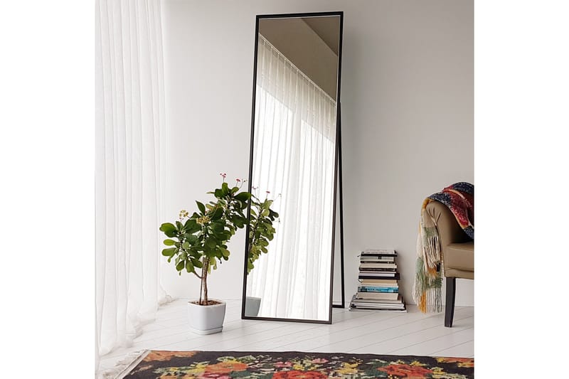 Spegel 60x50 cm - Svart - Hallspegel - Helkroppsspegel - Väggspegel