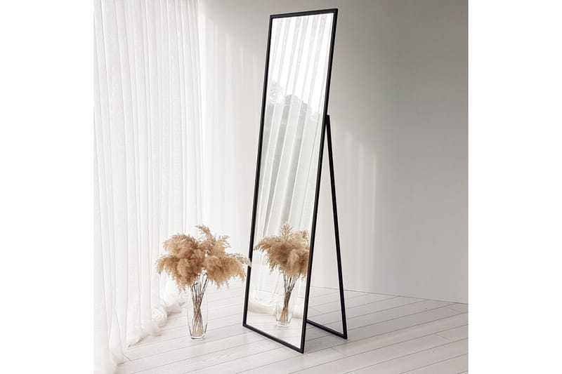Spegel 60x50 cm - Svart - Hallspegel - Helkroppsspegel - Väggspegel