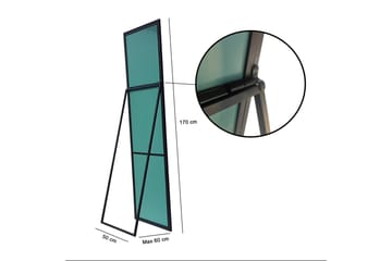 Spegel 60x50 cm - Svart - Inredning - Spegel - Väggspegel