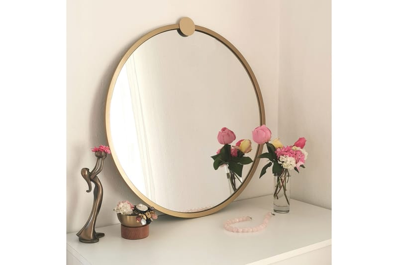 Spegel 60x60 cm - Guld - Hallspegel - Väggspegel