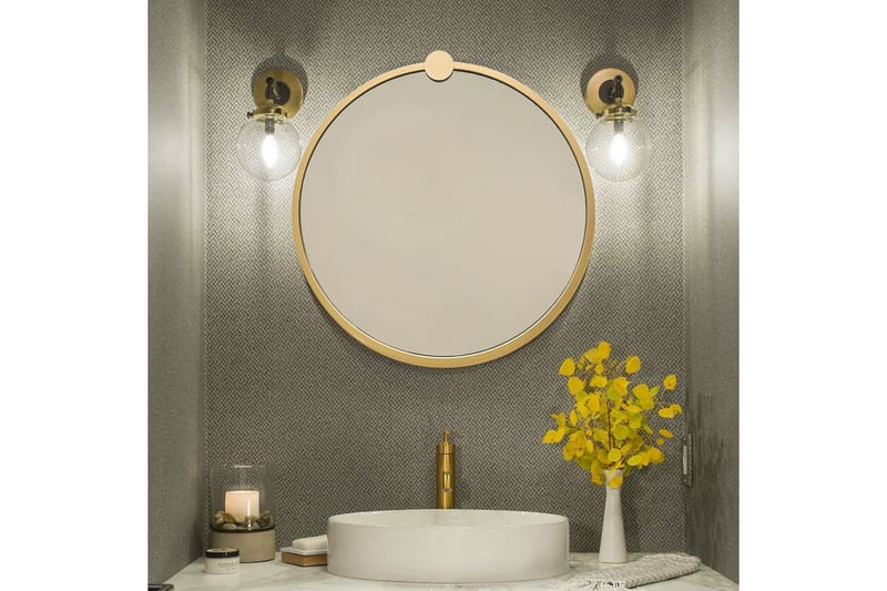 Spegel 60x60 cm - Guld - Hallspegel - Väggspegel