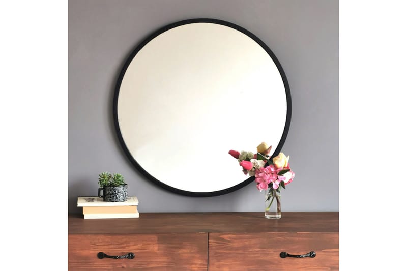 Spegel 60x60 cm - Metall/Svart - Inredning - Spegel - Väggspegel