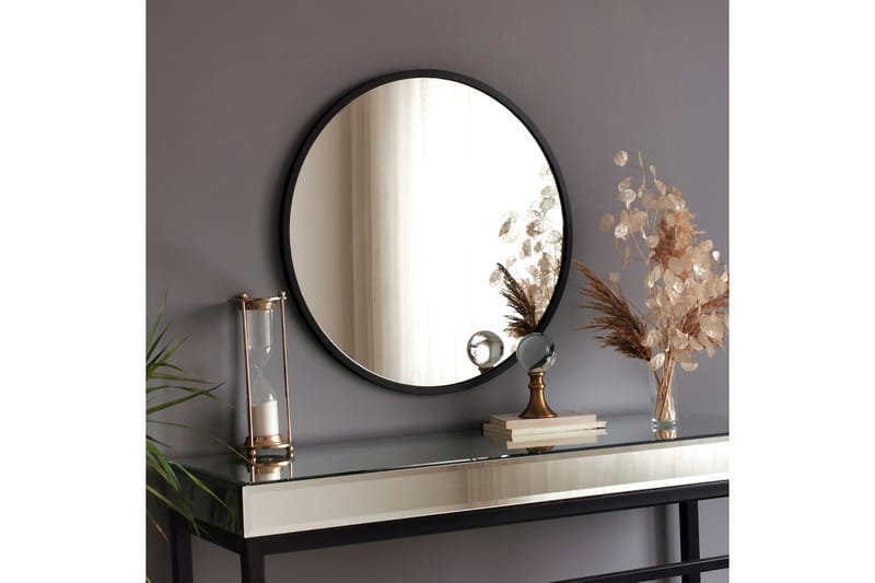 Spegel 60x60 cm - Metall/Svart - Hallspegel - Väggspegel