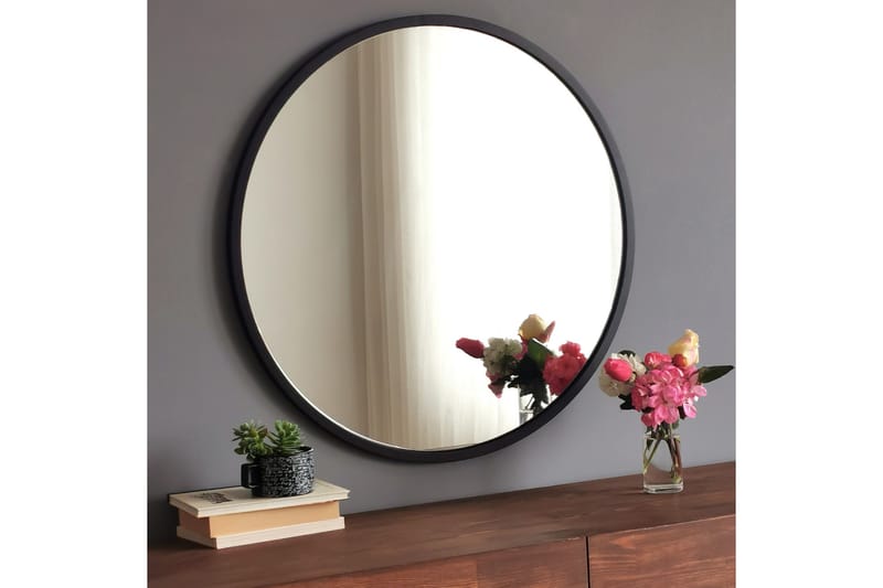 Spegel 60x60 cm - Metall/Svart - Hallspegel - Väggspegel
