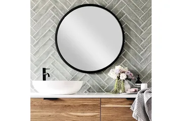 Spegel 60x60 cm - Metall/Svart - Inredning - Spegel - Väggspegel