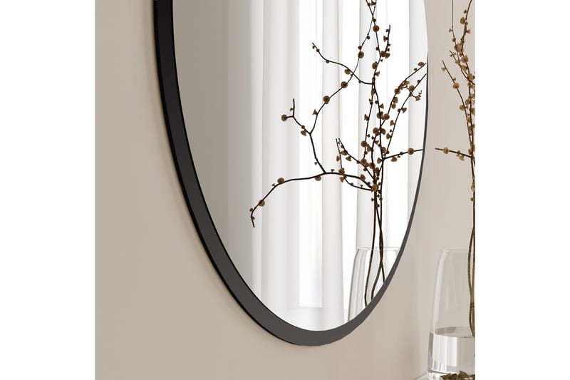 Spegel 60x60 cm - Svart - Hallspegel - Väggspegel
