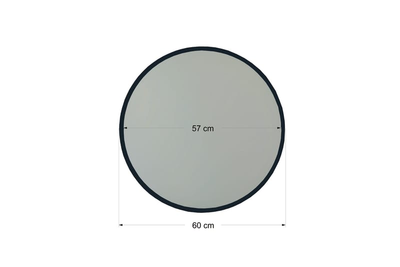 Spegel 60x60 cm - Svart - Hallspegel - Väggspegel