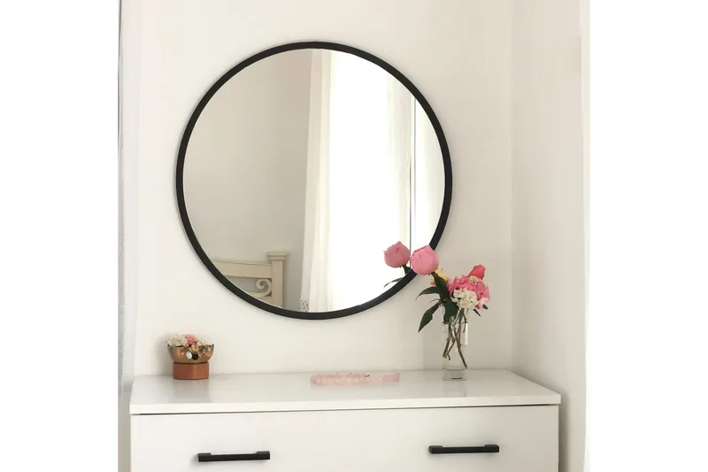 Spegel 60x60 cm, Svart