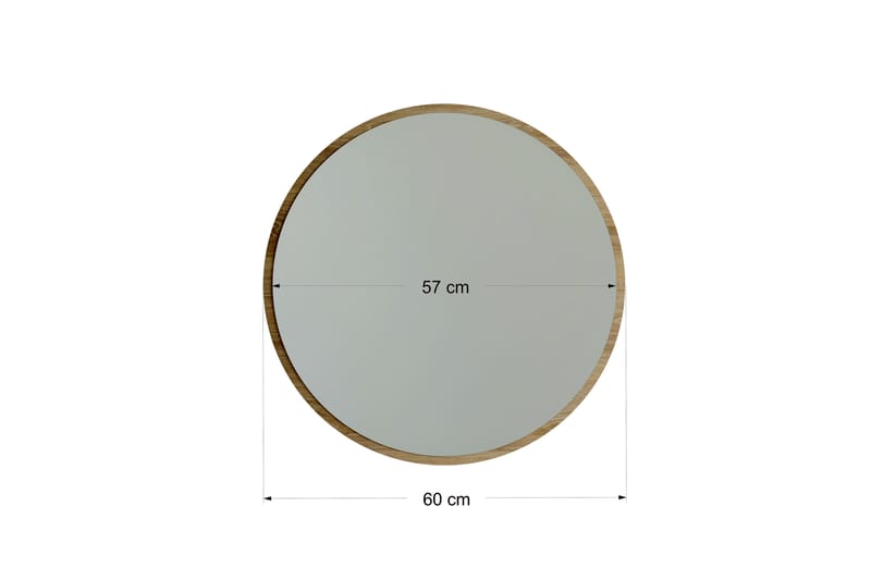 Spegel 60x60 cm - Valnöt - Hallspegel - Väggspegel