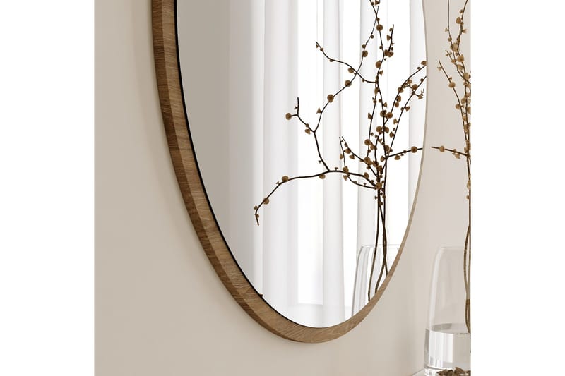 Spegel 60x60 cm - Valnöt - Inredning - Spegel - Väggspegel