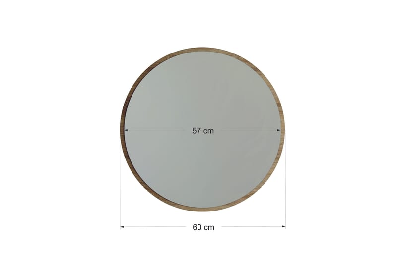 Spegel 60x60 cm - Valnöt - Inredning - Spegel - Väggspegel