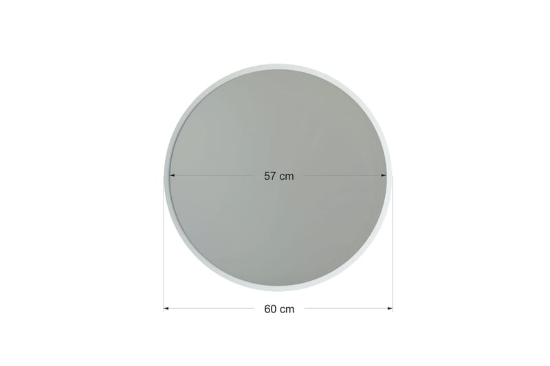 Spegel 60x60 cm - Vit - Inredning - Spegel - Väggspegel