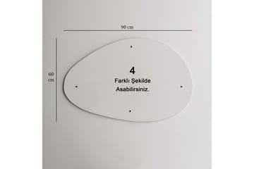 Spegel 60x90 cm - Svart - Inredning - Spegel - Väggspegel