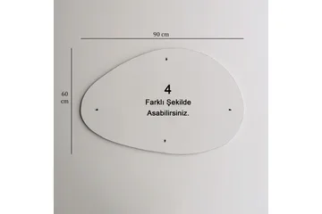 Spegel 60x90 cm - Svart - Inredning - Spegel - Väggspegel