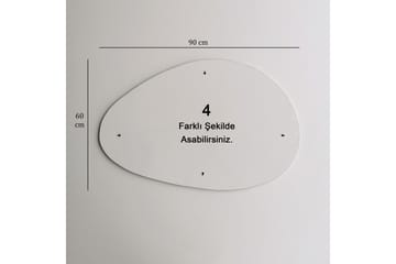 Spegel 60x90 cm - Svart - Inredning - Spegel - Väggspegel