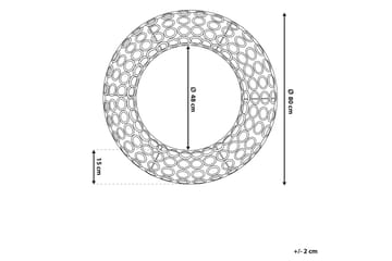 Spegel 80 cm guld BOURDON - Guld - Inredning - Spegel - Väggspegel
