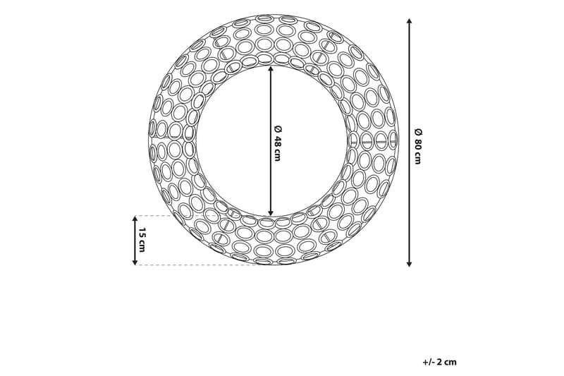Spegel 80 cm guld BOURDON - Guld - Inredning - Spegel - Väggspegel