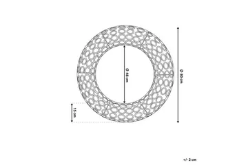 Spegel 80 cm guld BOURDON - Guld - Inredning - Spegel - Väggspegel