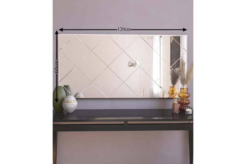 Spegel Assa 60 cm Rektangulär - Vit - Inredning - Spegel - Väggspegel