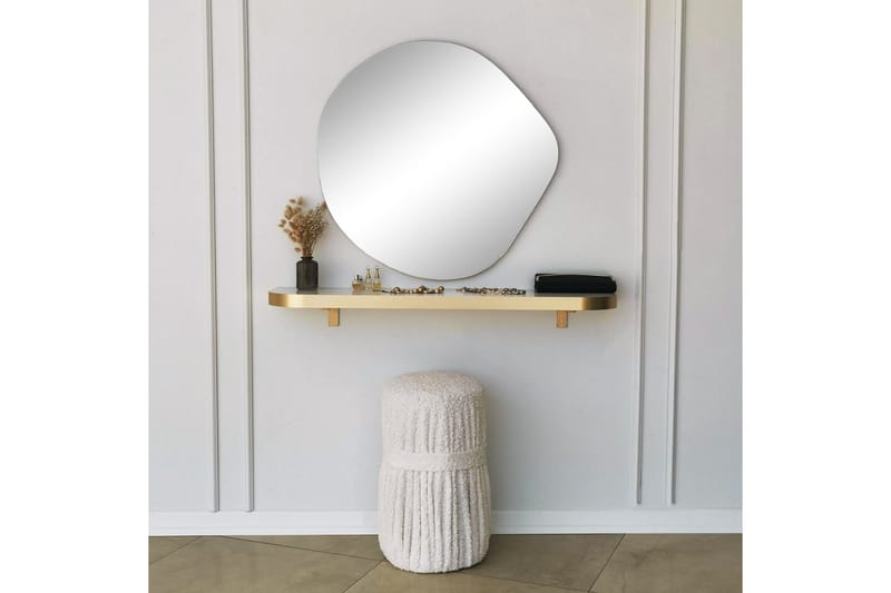 Spegel Asson 67 cm Asymmetrisk - Guld - Inredning - Spegel - Väggspegel