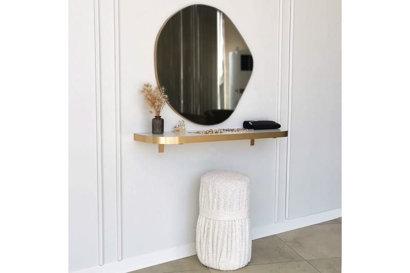 Spegel Asson 67 cm Asymmetrisk - Guld - Inredning - Spegel - Väggspegel